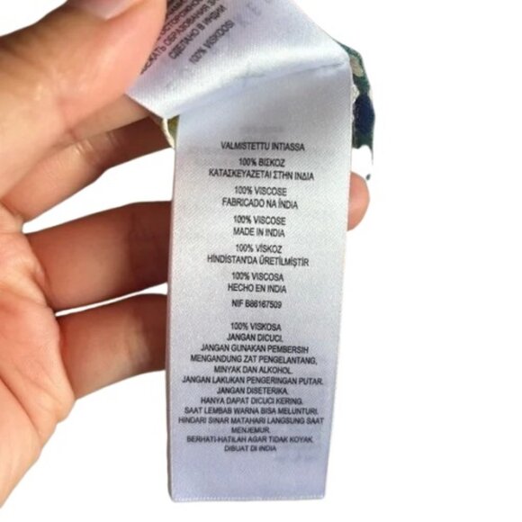 Ted Baker Leyone abstract floral-print crepe coverup dress size L - Picture 9 of 9